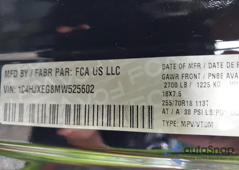 2021 Jeep Wrangler Unlimited Sahara z USA, uszkodzony, nr VIN 1C4HJXEG8MW525602